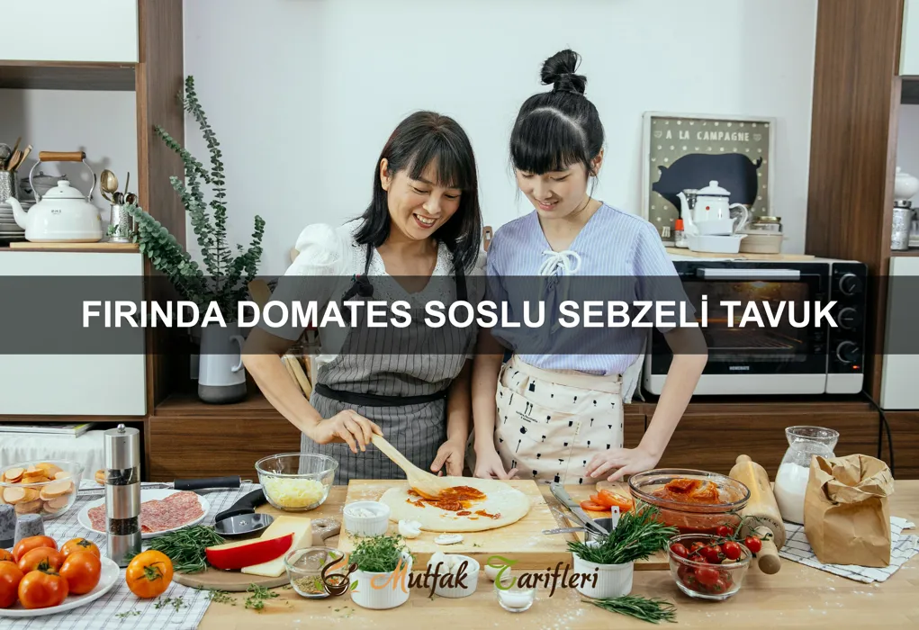Fırında Domates Soslu Sebzeli Tavuk